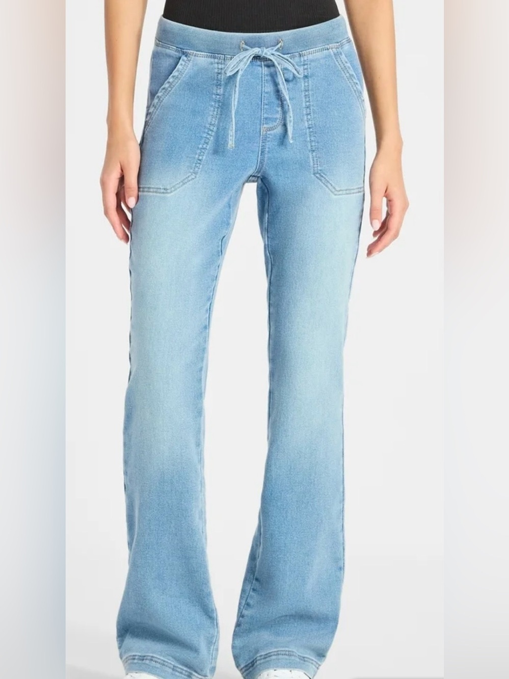 NWT- Light Wash Drawstring Women’s Jeans